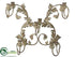 Silk Plants Direct Acanthus Candle Stand - Gray Antique - Pack of 2