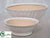 Silk Plants Direct Ceramic Oval Provencal Bowl - Cream - Pack of 1