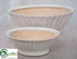 Silk Plants Direct Ceramic Oval Provencal Bowl - Cream - Pack of 1