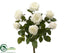 Silk Plants Direct Rose Bush - Cream - Pack of 6