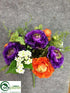 Silk Plants Direct Ranunculus, Fern Bush - Purple Orange - Pack of 72