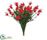 Silk Plants Direct Plastic Christmas Cactus Bush 28 Flowers & 42 Leaves - Red - Pack of 6