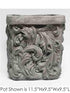 Silk Plants Direct Baroque Pot - Gray - Pack of 1