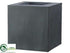 Silk Plants Direct Fiberglass Square Planter - Gray - Pack of 1