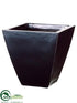 Silk Plants Direct Square Container - Black - Pack of 1