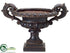 Silk Plants Direct Fiberglass Urn - Black Rust - Pack of 1