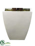 Silk Plants Direct Square Container - White - Pack of 1