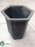 Silk Plants Direct Hexangular Pot - Gray - Pack of 12