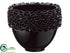 Silk Plants Direct Ceramic Bowl - Black - Pack of 1