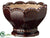 Ceramic Scalloped Pedestal Bowl - Burgundy - Pack of 1