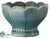Ceramic Scalloped Pedestal Bowl - Blue Green - Pack of 1