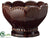 Ceramic Scalloped Pedestal Bowl - Burgundy - Pack of 1