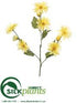 Silk Plants Direct Daisy Spray - Yellow - Pack of 12