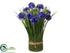 Silk Plants Direct Coneflower, Grass Standing Bundle - Blue - Pack of 1