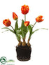 Silk Plants Direct Tulip - Flame - Pack of 1