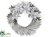 Silk Plants Direct Wreath - White Silver - Pack of 2