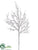 Twig Branch - White Silver - Pack of 12