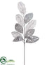 Silk Plants Direct Magnolia Leaf Spray - White Silver - Pack of 12