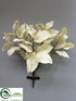 Silk Plants Direct Magnolia Leaf Bush - Cream Gold - Pack of 6