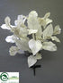 Silk Plants Direct Magnolia Leaf Bush - White Silver - Pack of 6