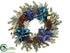 Silk Plants Direct Wreath - Blue Green - Pack of 3