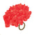 Hydrangea Napkin Ring - Red - Pack of 6