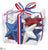 Glitter Star - Red Blue - Pack of 6