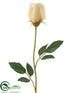 Silk Plants Direct Rose Bud Spray - Yellow - Pack of 12