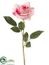 Silk Plants Direct Single Rose Spray - Pink Two Tone - Pack of 12