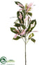 Silk Plants Direct Japanese Acuba Spray - Green Pink - Pack of 6