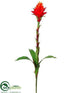 Silk Plants Direct Bromeliad Bloom Spray - Red Orange - Pack of 8