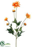 Silk Plants Direct Daisy Spray - Orange - Pack of 6