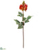 Silk Plants Direct Flame Tree Flower Spray - Orange Green - Pack of 4