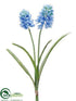 Silk Plants Direct Grape Hyacinth Bundle - Blue - Pack of 6