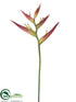 Silk Plants Direct Heliconia Spray - Burgundy Red - Pack of 6