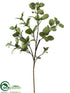 Silk Plants Direct Mint Leaf Spray - Green - Pack of 6