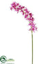 Silk Plants Direct Mini Cymbidium Orchid Spray - Lilac Violet - Pack of 4