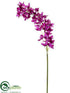 Silk Plants Direct Mini Cymbidium Orchid Spray - Violet - Pack of 4