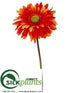 Silk Plants Direct Gerbera Daisy Spray - Orange - Pack of 6