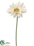 Silk Plants Direct Gerbera Daisy Spray - White - Pack of 6