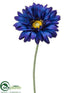 Silk Plants Direct Large Royal Gerbera Daisy Spray - Blue Deep - Pack of 6