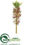 Silk Plants Direct Pineapple Lily Spray - Burgundy Green - Pack of 6