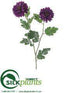 Silk Plants Direct Zinnia Mum Spray - Purple - Pack of 12