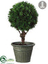 Silk Plants Direct Cedar Topiary Ball - Green - Pack of 1