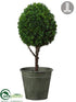 Silk Plants Direct Cedar Topiary Ball - Green - Pack of 1