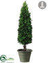 Silk Plants Direct Cedar Topiary Cone - Green - Pack of 1