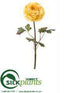 Silk Plants Direct Ranunculus Spray - Yellow - Pack of 6