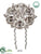 Silk Plants Direct Rhinestone Bouquet Pick - Silver - Pack of 6