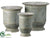 Silk Plants Direct Tin Planter - Gray - Pack of 1
