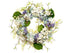 Silk Plants Direct Hydrangea, Berry Wreath - Purple Blue - Pack of 2